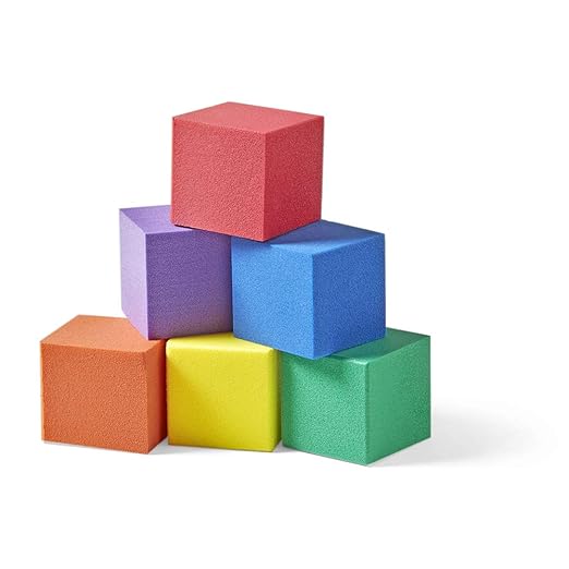 hand2mind Foam Blocks, Counting Cubes for Kids Math, 1 Inch Blocks for Preschool Crafts, Early Math Manipulatives for Preschool, Classroom Supplies for Teachers Elementary (Pack of 100)