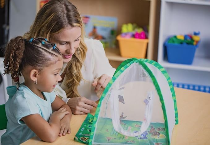 Insect Lore Butterfly Farm™ | Butterfly Kit with Live Cup of Caterpillars | 5 Caterpillars, Reusable Habitat, STEM Butterfly Journal & More