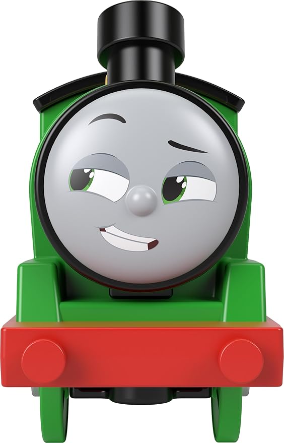 Thomas & Friends Motorized Toy Train Graffiti Percy Battery-Powered Engine with 2 Cargo Cars for Pretend Play Preschool Kids Ages 3+ Years