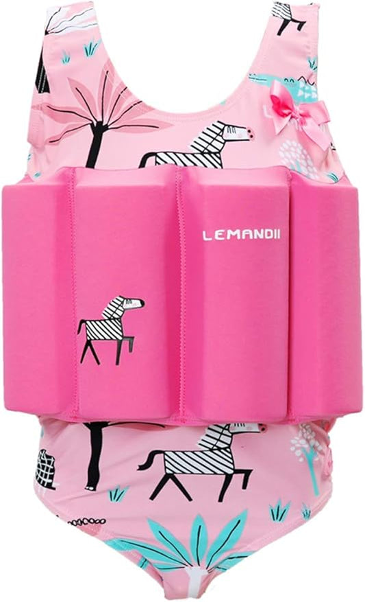 Baby Kids Floatation Suit Float One-Piece Swimwear Buoyancy for Girls Boys 1-8Years