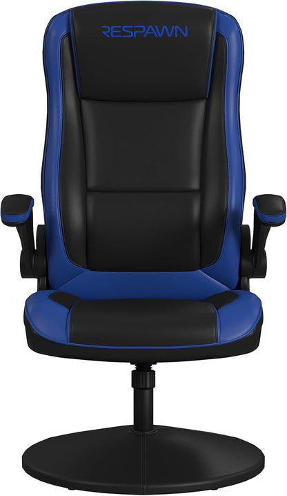 RESPAWN 800 Gaming Chair Floor, Swivel Rocker Gaming Chair, High Back Ergonomic Floor Gaming Chair for Kids and Adults, Gaming Recliner, Floor Rocker Chair with Armrests - Blue