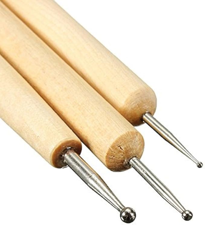 COMIART Ball Styluses Tool Set for Embossing Pattern Clay Sculpting