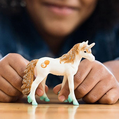 Schleich bayala, Unicorn Gifts for Girls and Boys Ages 5-12, 6-Piece Set, Collectible Unicorn Foal Toys, Fruit & Gold Unicorn Foals