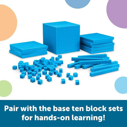 Learning Resources Giant Magnetic Base Ten, Magnetic Base Ten, Use with Magnetic Surfaces or Whiteboards, 131 Piece Set