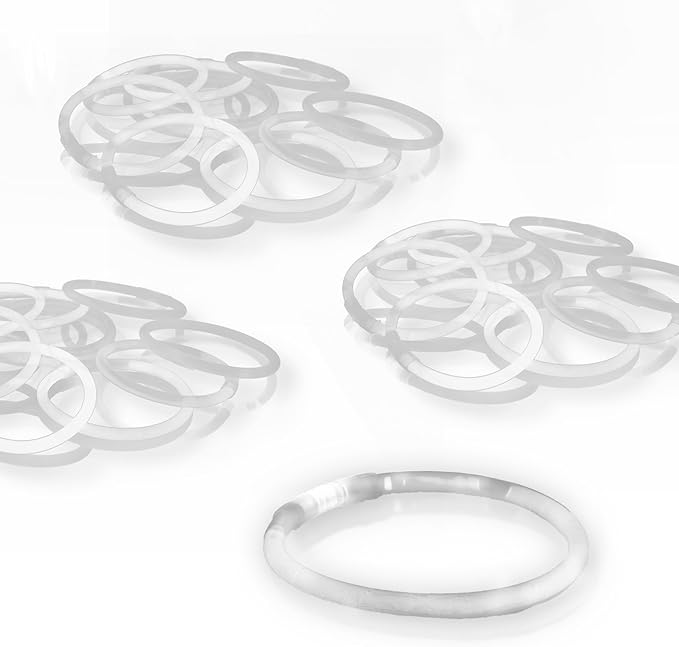 8" Glow Stick Bracelets - Bulk 50 Pack for Mardi Gras, St. Patrick's Day, and Nighttime Celebrations - White