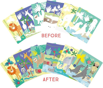 Floss & Rock 43P6393 Jungle Magic Color Changing Watercard Easel and Pen