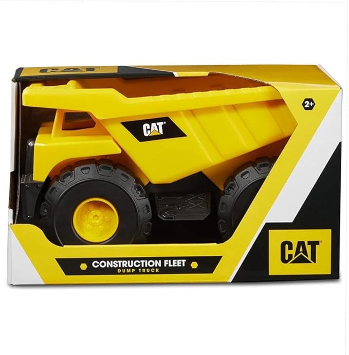CAT Construction Toys, CAT Dump Truck Toy Construction Vehicle – 10" Plastic Action Vehicle with Articulated Buckets for Indoor & Outdoor Play. Ages 3+