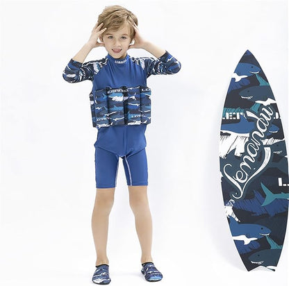 Baby Kids Floatation Suit Float One-Piece Swimwear Buoyancy for Girls Boys 1-8Years