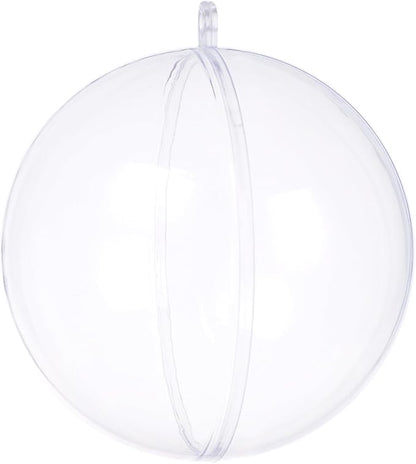 Clear Christmas Ornaments,Pack of 10 Individual 80mm Clear Plastic Ornaments for Crafts by S SEEKINGTAG