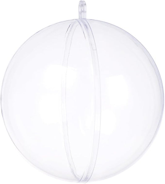 Clear Christmas Ornaments,Pack of 10 Individual 80mm Clear Plastic Ornaments for Crafts by S SEEKINGTAG