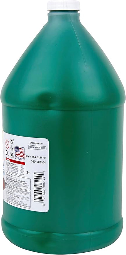 Crayola Washable Paint for Kids - Green (1 Gallon), Kids Arts and Crafts Supplies, Non Toxic, Bulk