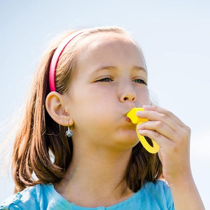 ArtCreativity Spiral Whistle Bracelets with Keychain, Set of 12, Kids’ Party Noisemakers, Variety of Colors, Sports Party Favors, School Sports Supplies, Great Party favor, Goody Bag Fillers