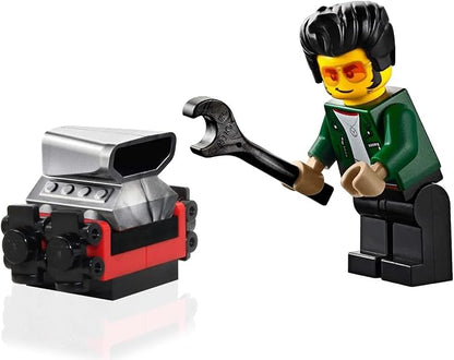 LEGO City Town Race Minifigure - Tread Octane (with Wrench and Engine) 60258