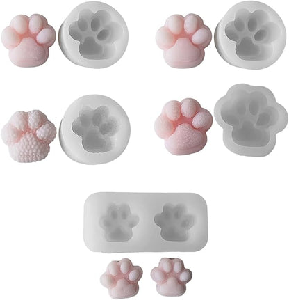 Portable Sturdy Silicone Cats Paws Squeeze Mold Set Craft Supplies for Kids Creativity and Home Decoration Enhancement