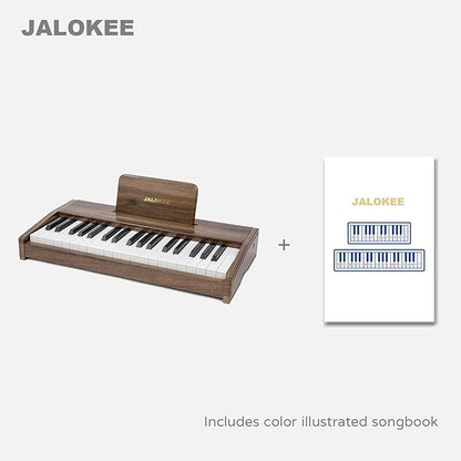 Kids Piano Keyboard, Digital Piano for Kids, Music Educational Instrument Toy, Wood Toy for 3+ Girls and Boys (Walnut, 37 Keys)