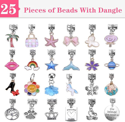 VICTLOV Charm Bracelet Making Kit, DIY Craft for Girls, Unicorn/Mermaid Crafts Gifts Set for Arts and Crafts for Girls Teens Ages 5-12