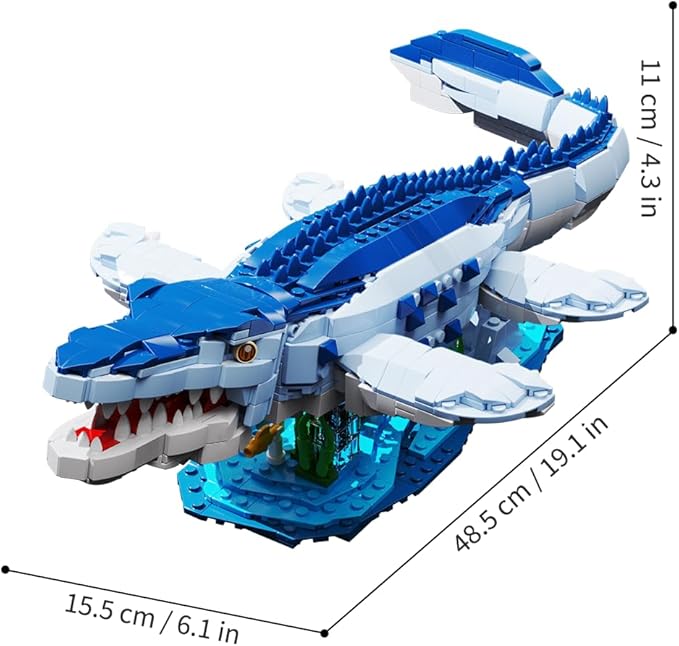 Mesiondy Dinosaur Building Blocks Set，STEM Dinosaur Toys for 6 7 8 9 10 11 12 13 14Year Old Boys (1158 Pieces)…