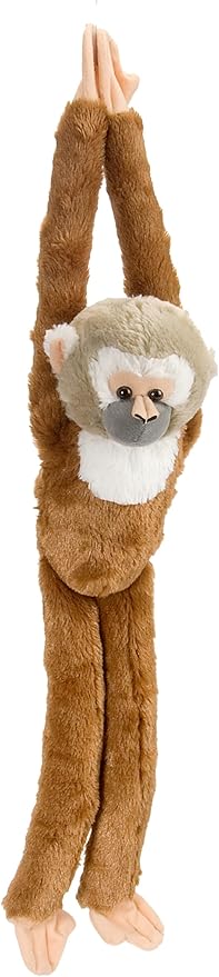 Wild Republic Squirrel Monkey Plush, Monkey Stuffed Animal, Plush Toy, Gifts Kids, Hanging, 20 Inches