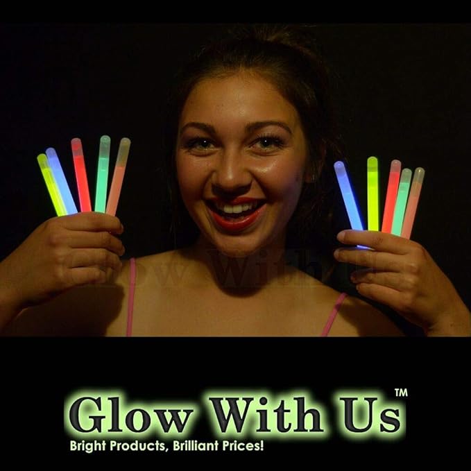Glow Sticks Bulk Wholesale, 500 4” Glow Stick Light Sticks. Assorted Bright Colors, Kids Love Them! Glow 8-12 Hrs, 2-Year Shelf Life, Sturdy Packaging, GlowWithUs Brand…
