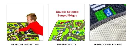 Learning Carpets Giant Road LC124, White