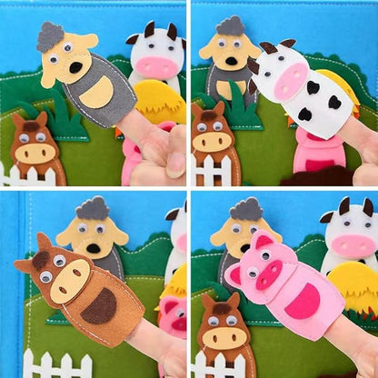 Montessori Farm Busy Book for Toddlers,Montessori Toy for 3 4 5 Years Old Boy Girl-Busy Quiet Book with Life Skills,Color Sorting,Counting Number for Autism Sensory Toy,Toddler Toy for Airplane Travel