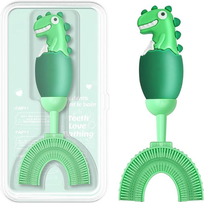 Toddler Toothbrush, U-Shaped Kids Toothbrush for 2-7 Years, Toddler Toothbrush with Food Grade Soft Silicone, 360° Manual Whole Mouth Toothbrush for Kids