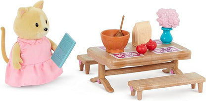 Li'l Woodzeez Master Bedroom & Dining Set – Miniature Furniture and Kitchen Accessories – 26pc Toy Set with Bed, Table, Fridge, and More – Toys for Kids Age 3+