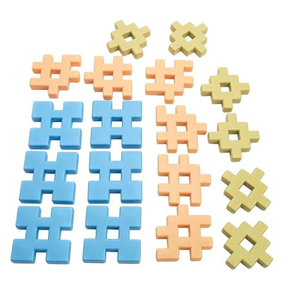 Excellerations Natural Tones Waffle Blocks - 18 Pieces