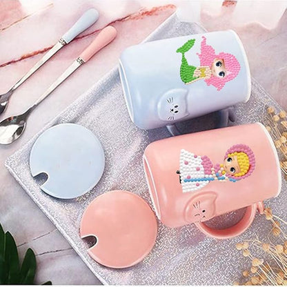 5D Diamond Craft Kits Stickers for Kids,Gem Kids' Paint by Number Kits Mosaic Sticker - Best Gifts for Girls Over Ages 6+ Easy for Kids Beginners