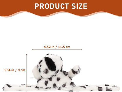 LOGOFUN 2 Pcs Snow Leopard Slap Bracelets Stuffed Animal Hug Slap Bracelet Birthday Party Favor for Kids