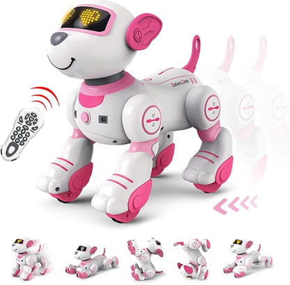 Robot Dog Toys for Girls Toys Interactive Robot Toy FollowMe Robot for Kids 5-7 Intelligent Remote Control Dog with Sing Dance Robotics for Kids Age 3 4 5 6 7 Chrismas Birthday Gifts Girls