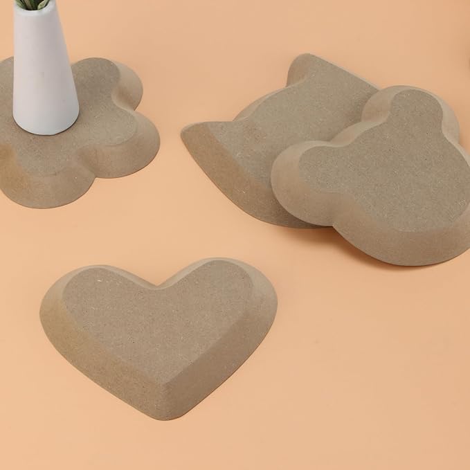 Ceramics Plate Forming Molds, Clay Pottery Molds for Handbuliding, Ceramics Plate Slump Mold, 5 Shapes Various Sizes Ceramic Set for Pottery Tools and Supplies (Heart)