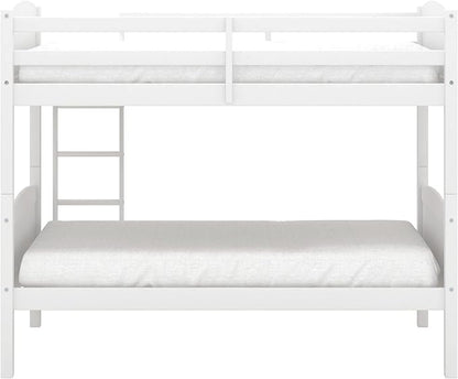 Hillsdale Alexis Contemporary Wood Arch Twin Over Twin Size Bunk Bed, White