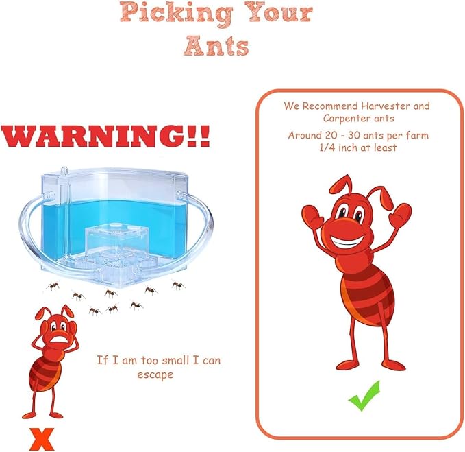 NAVADEAL Ant Farm Castle 2.0 with Connecting Tube, Ant Habitat Science Learning Kit, Best STEM 2021 Educational Kids Toy, Study Insect Behavior at Home & School, Plant Based Blue Gel 3D Maze Ecosystem