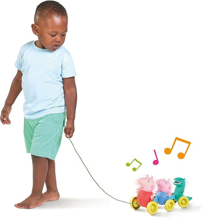 Toomies Peppa Pig Pull Along Toy - Peppa Pig Toys with Music and Wheels - Baby and Toddler Push Toys with Wibble Wobble Action - Walking Toys Ages 18 Months and Up