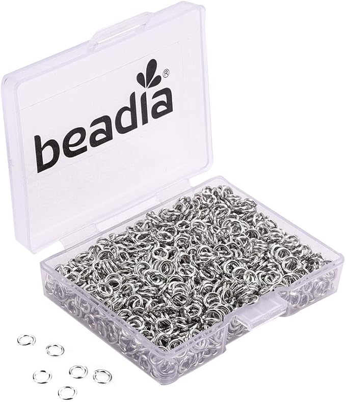 Open Jump Rings Platinum 0.6x4mm 1000pcs for DIY Jewelry Making Supplies