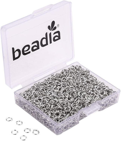 Open Jump Rings Platinum 0.6x4mm 1000pcs for DIY Jewelry Making Supplies