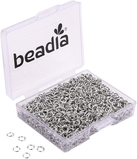 Open Jump Rings Platinum 0.6x4mm 1000pcs for DIY Jewelry Making Supplies