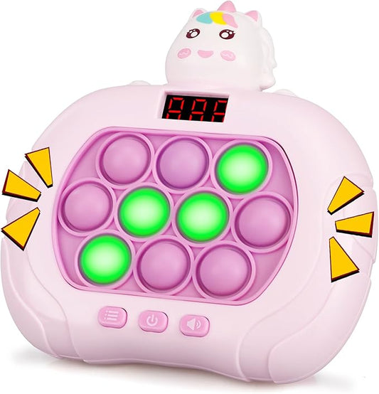 Blackma Fast Push Light Up Fidget Toys for Kids, Handheld Puzzle Game Sensory Toys, Christmas Toys Gifts for 3-12 Year Old Boys Girls (Unicorn)