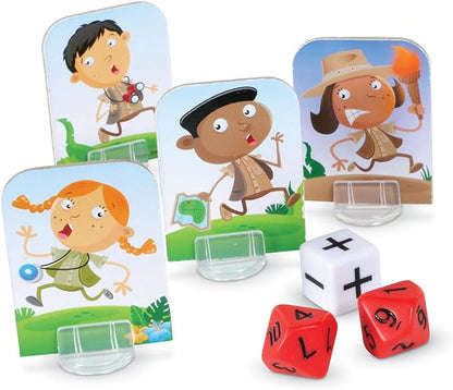 Learning Resources Math Island Addition & Subtraction Game, Educational Games, Elementary Math, Teaching Toys, Children’s Math Games, Educational Indoor Games, 8 Pieces, Age 6+