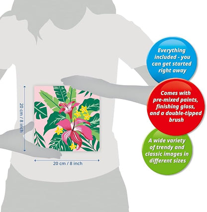 Ravensburger CreArt Tropical Plants Paint by Numbers Kit for Adults - 23518 - Painting Arts and Crafts for Ages 12 and Up