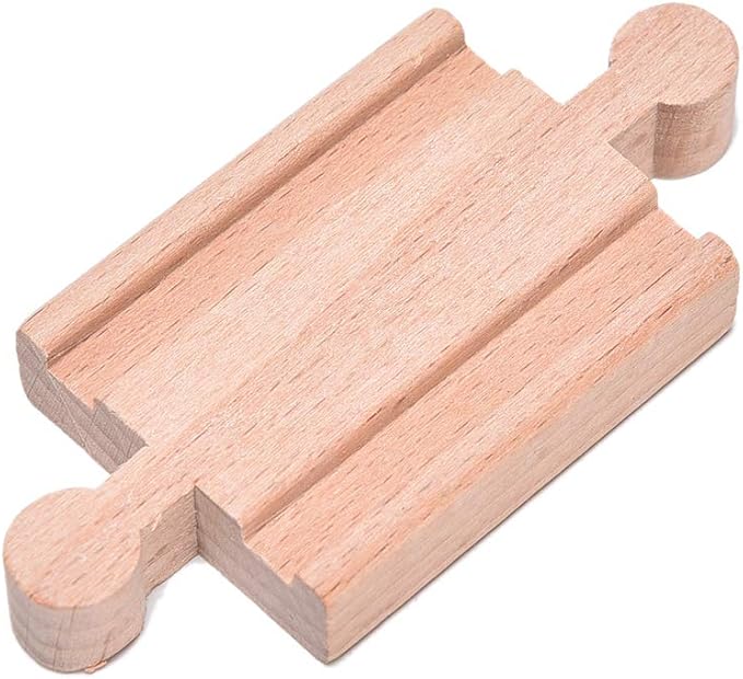 11 Pack Wooden Train Tracks Sets Toys,Male-Male Female-Female Bump Track,Crossing Bridge Train Track Toys,Cross Track and Stop Track Compatible with All Major Brands,Railroad Toy Accessories