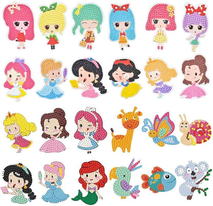 5D Diamond Craft Kits Stickers for Kids,Gem Kids' Paint by Number Kits Mosaic Sticker - Best Gifts for Girls Over Ages 6+ Easy for Kids Beginners