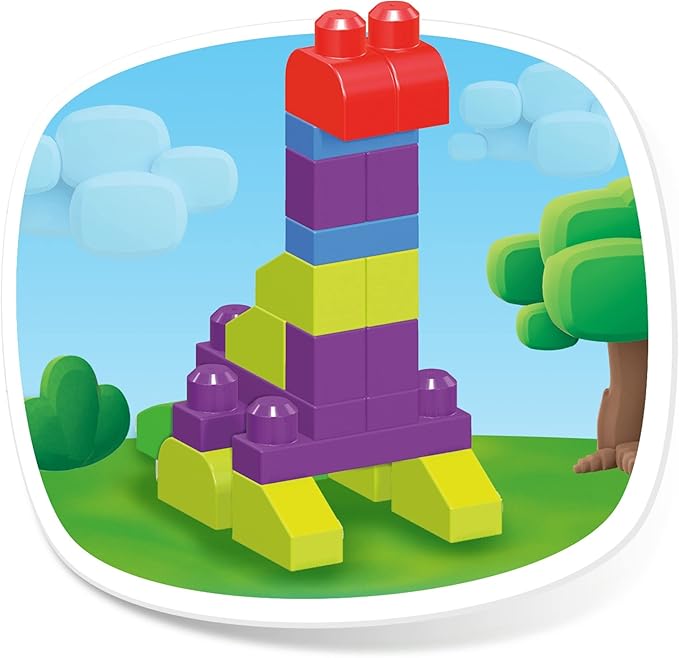 MEGA BLOKS Fisher-Price Toddler Building Blocks Toy Set, Build ‘n Create with 250 Pieces, Ages 1+ Years