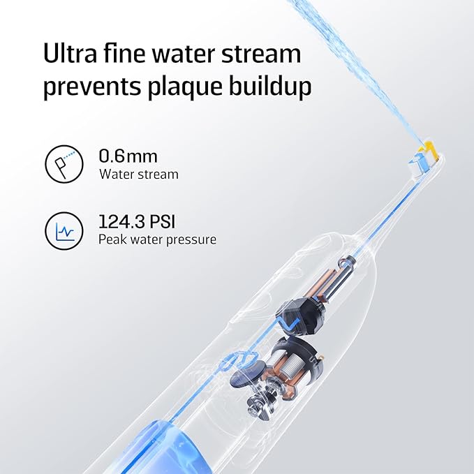 Soocas NEOS II - Sonic Electric Toothbrush and Water Flosser, Cordless Oral Irrigator, Electric Toothbrush for Adults, Portable Water Flosser, Superior Plaque Removal, Pearl White