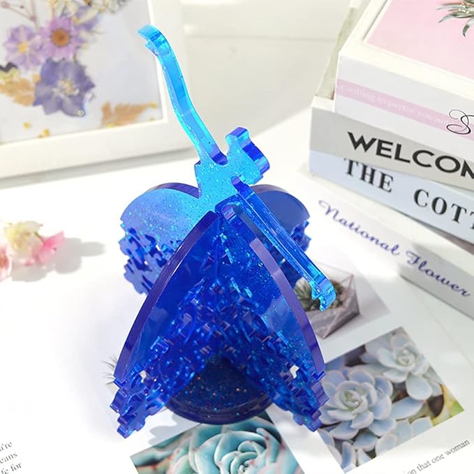 Dancing Girl Trinket Display Shelf Epoxy Molds for 3D Demonstrate Jewelry DIY Resin Casting Silicone Mold, 8.8" x 6"