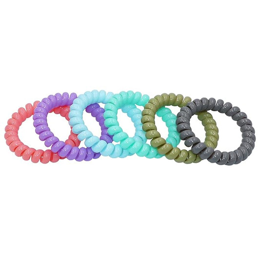 MaberryTech Direct Sensory Chew Bracelet for kids, 6 Pack Stretchy Coil Bracelets Fidget Toys for Boys Girls with Autism ADHD Anxiety, Sensory Chew Toys for Autistic Children
