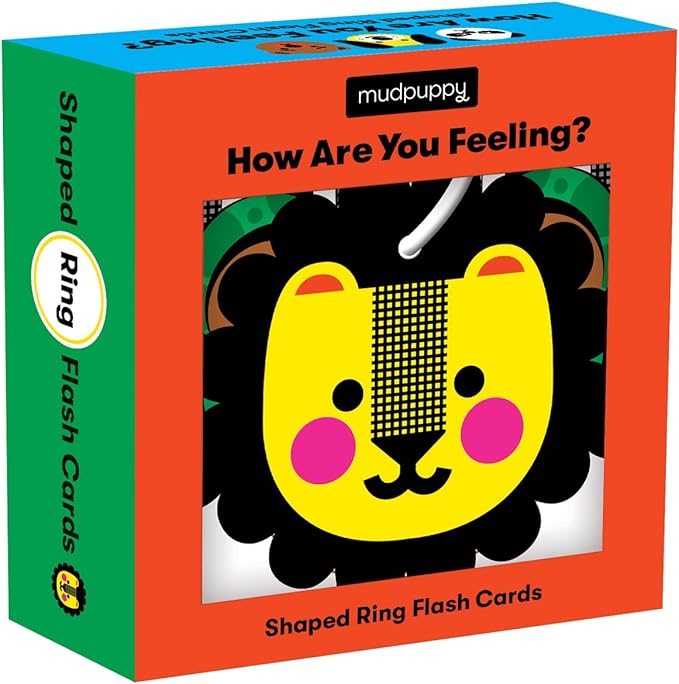 Mudpuppy How Are You Feeling? — Shaped Flashcards 10 Durable Double Sided Animal Emotion Cards And Reclosable Ring With Colorful Art For Ages 1+ Great For Preschool Or Travel For Teachers And Parents