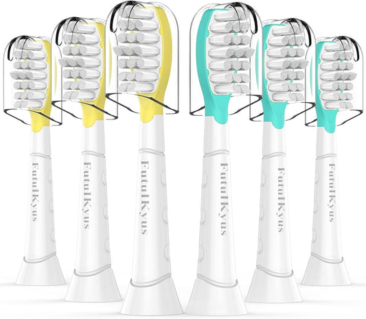 FutulkyUS Kids Replacement Brush Heads for Philips Sonicare: Electric Soft Toothbrush Head Compitable with 4100, Standard Head for Boy Girl Over 7 Years Old, 6 Pack