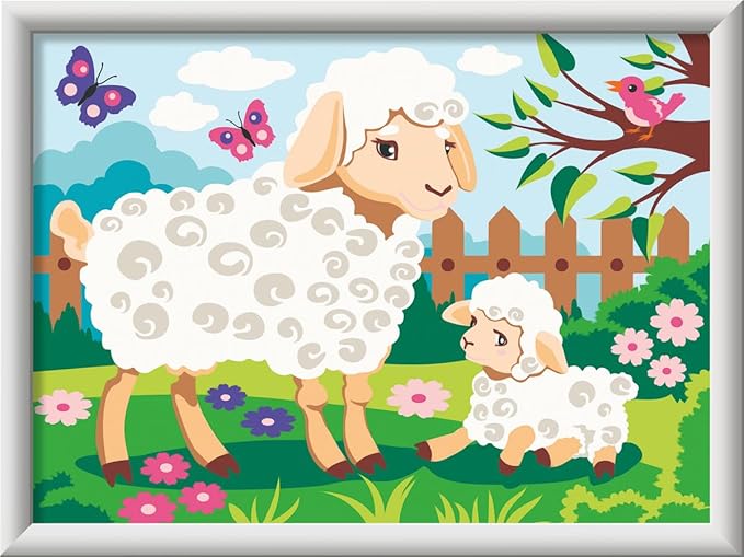 Ravensburger CreArt Sheep and Lamb Paint by Numbers Kit for Kids - 23723 - Painting Arts and Crafts for Ages 9 and Up